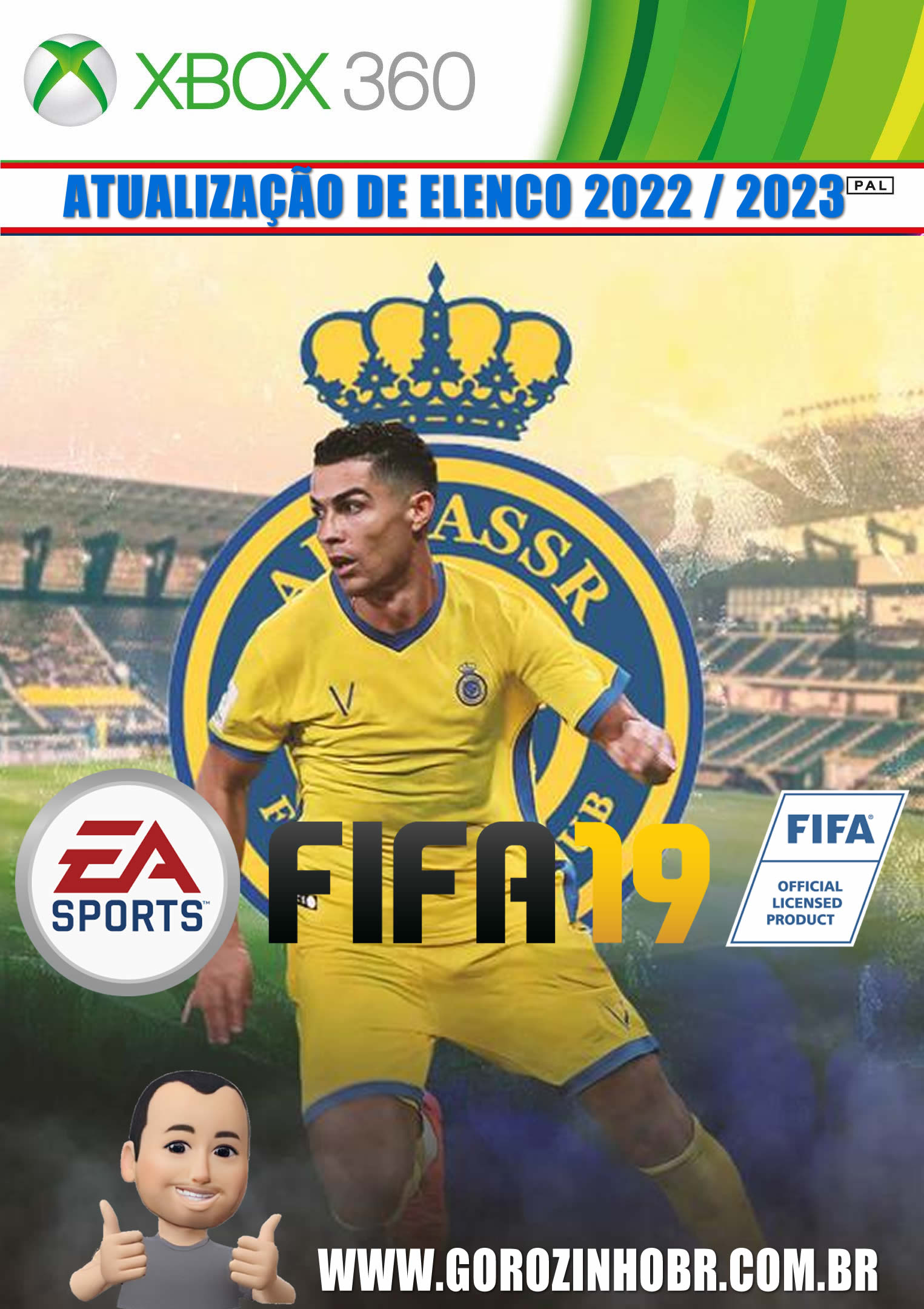FIFA 19 + ATUALIZAÇÃO ELENCO 2022/2023 ( XBOX 360 RGH ) – GorozinhoBR